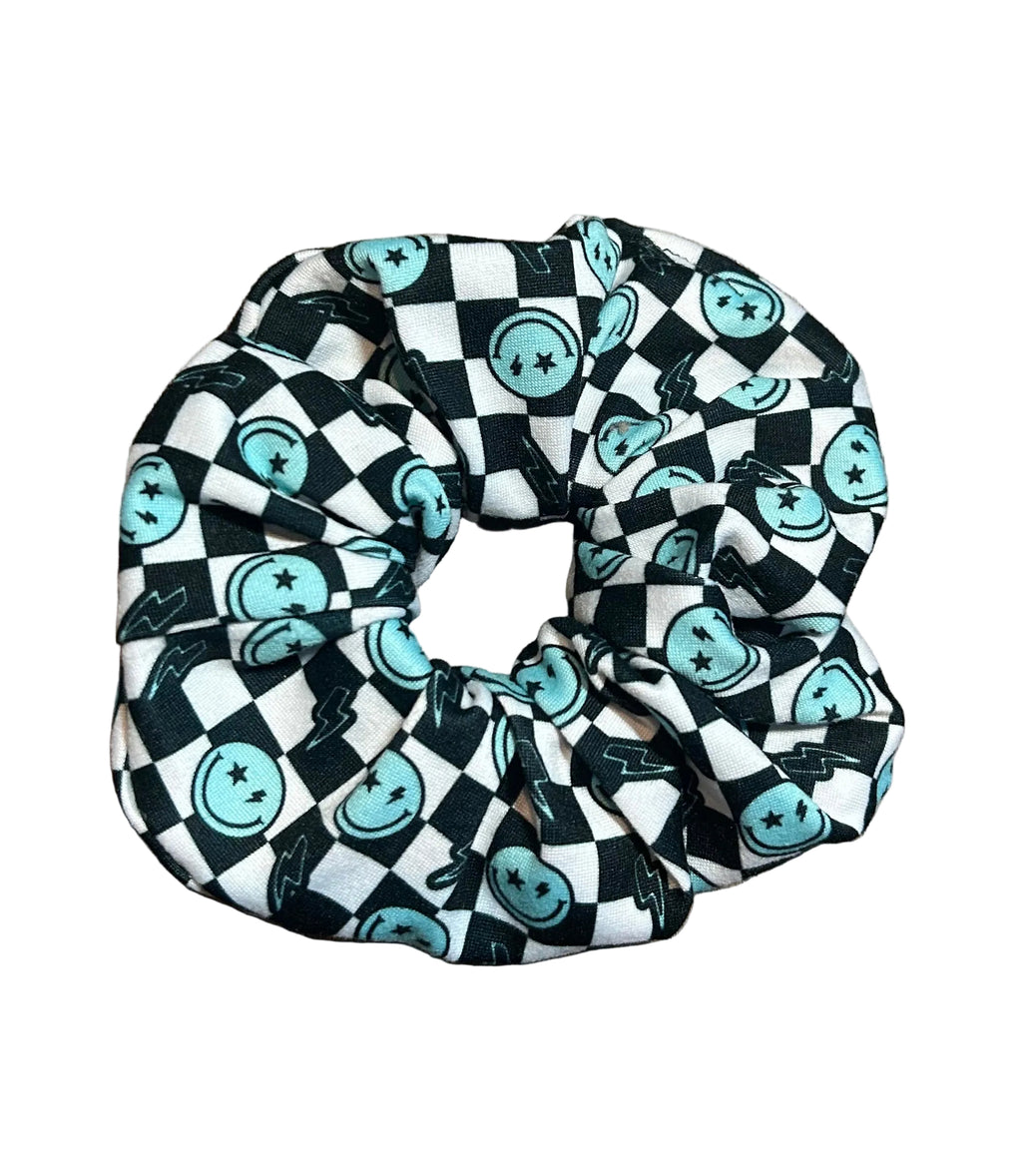 Blue Smiley Checkered 