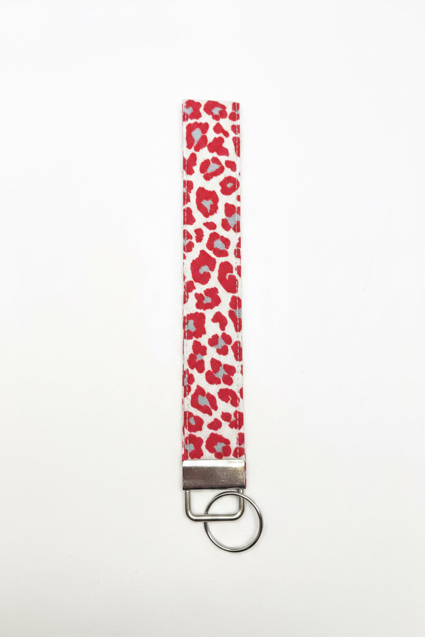Red Cheetah Wristlet